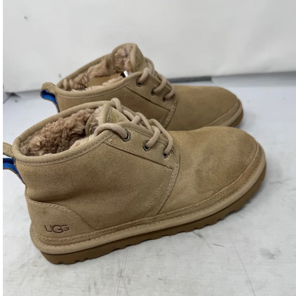 🔥UGG Neumel 🤎🩷🤎Chestnut Suede‎ Lace Up Chukka Boots 3236 Womens 6